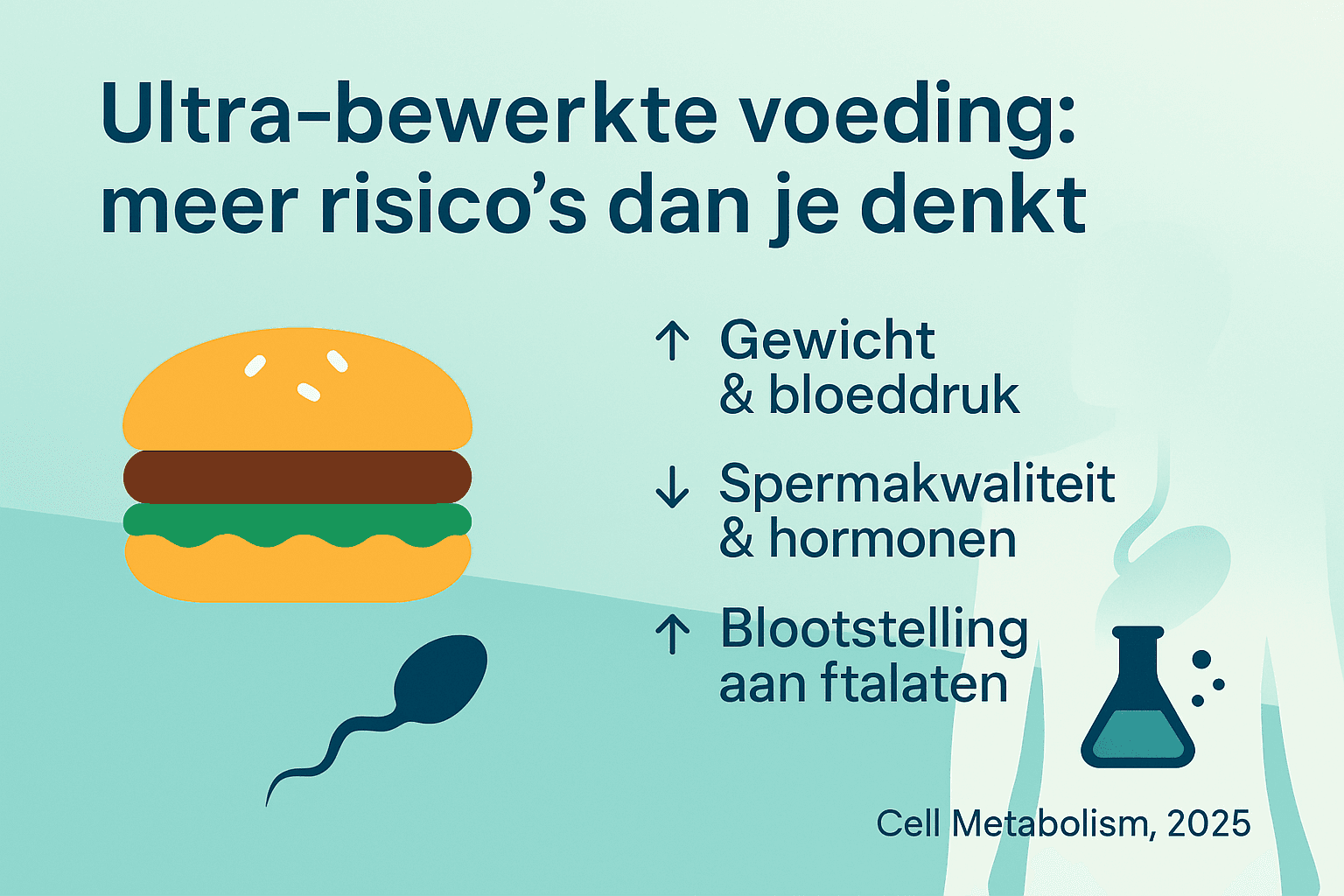 De impact van ultra-bewerkte voeding op de mannelijke reproductieve en metabole gezondheid