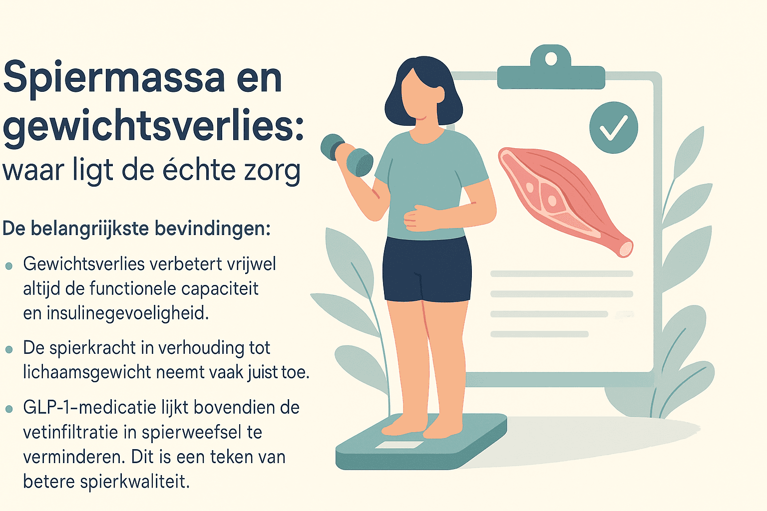 Spiermassa en gewichtsverlies: waar ligt de echte zorg?