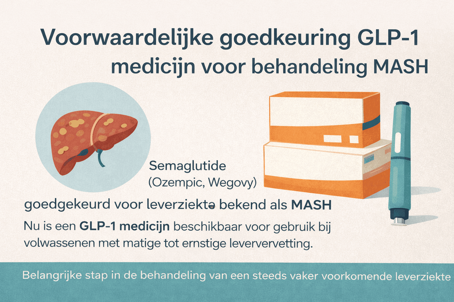 Eerste GLP-1 medicijn goedgekeurd voor MASH in Europa